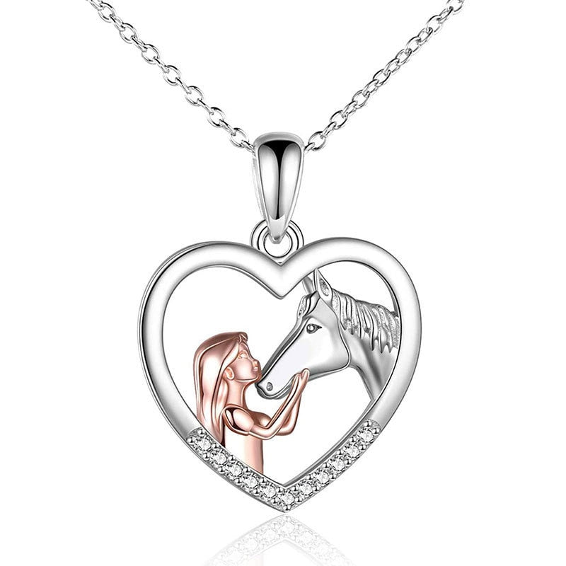 COLLANA per amanti dei CAVALLI "I LOVE YOU"