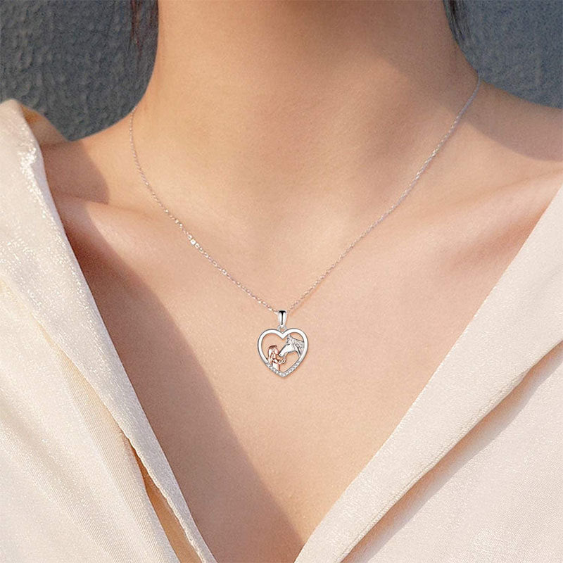 COLLANA per amanti dei CAVALLI "I LOVE YOU"